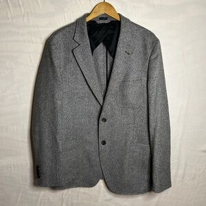 Vineyard Vines Mens 46R Merino Wool Gray Herring Blazer Sport Coat